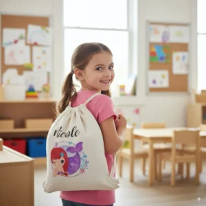 Sacca Asilo Scuola Personalizzata con Nome Sacca asilo personalizzata