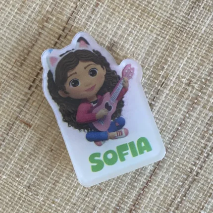 Calamita gabby personalizzata con nome in plexiglass