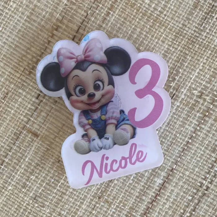 calamita minnie baby plexiglass personalizzata con magnete