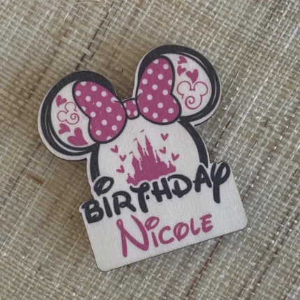 calamita sagoma minnie personalizzata in legno