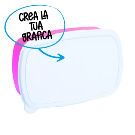 Porta pranzo e merende personalizzato fai da te rosa