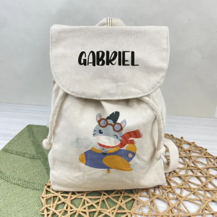 zainetto personalizzato scuola asilo nome zebra