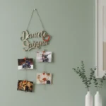 Portafoto nomi personalizzati in Legno con mollette