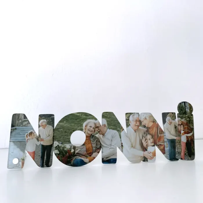 Cornice in plexiglass Nonni con foto personalizzata Cornice in plexiglass Nonni con foto personalizzata