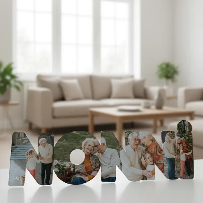 Scritta in plexiglass Nonni con foto personalizzata Scritta in plexiglass Nonni con foto personalizzata