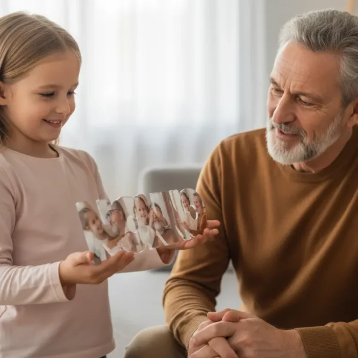 Scritta in plexiglass Nonno personalizzata con foto