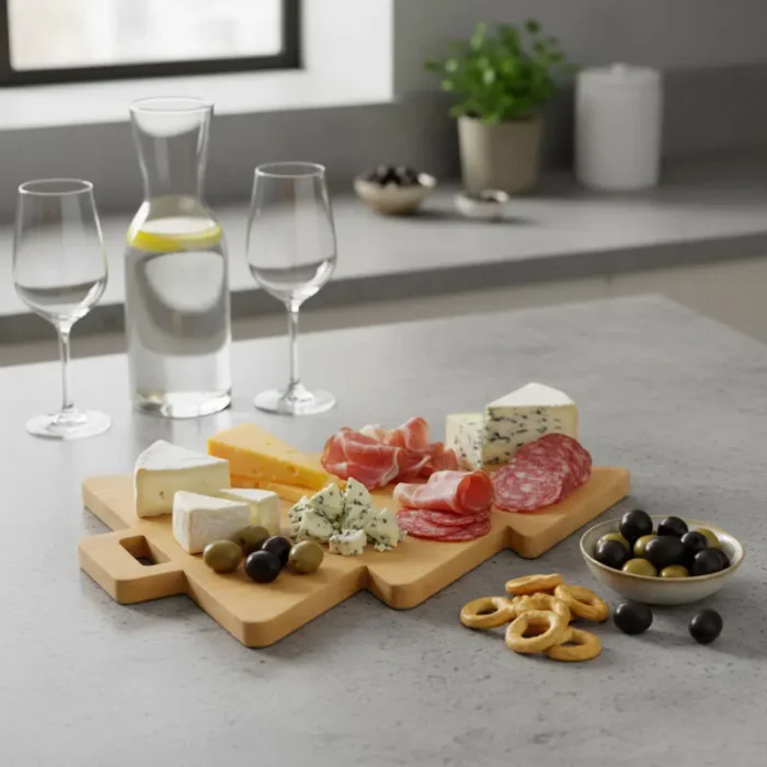 Tagliere ad albero personalizzato in bamboo con stampa