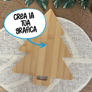 Tagliere ad albero personalizzato in bamboo