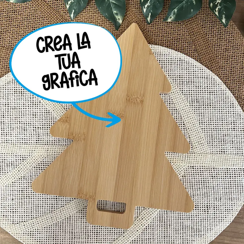 Tagliere ad albero personalizzato in bamboo