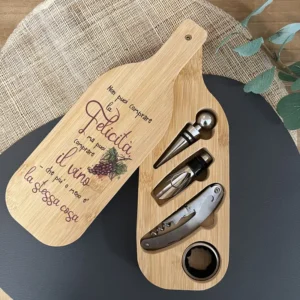 Set accessori vino - Non puoi comprare la felicità, ma puoi comprare il vino che più o meno è la stessa cosa Set accessori vino simpatico