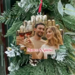 Pallina di Natale con mattoncini personalizzata con foto