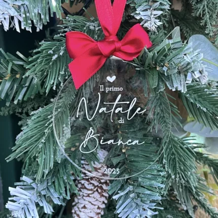 pallina di natale in plexiglass il mio primo natale