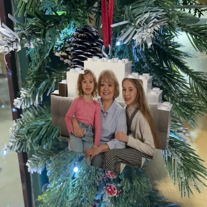 pallina di natale lego con foto