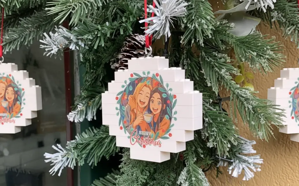 Pallina di natale in mattoncini