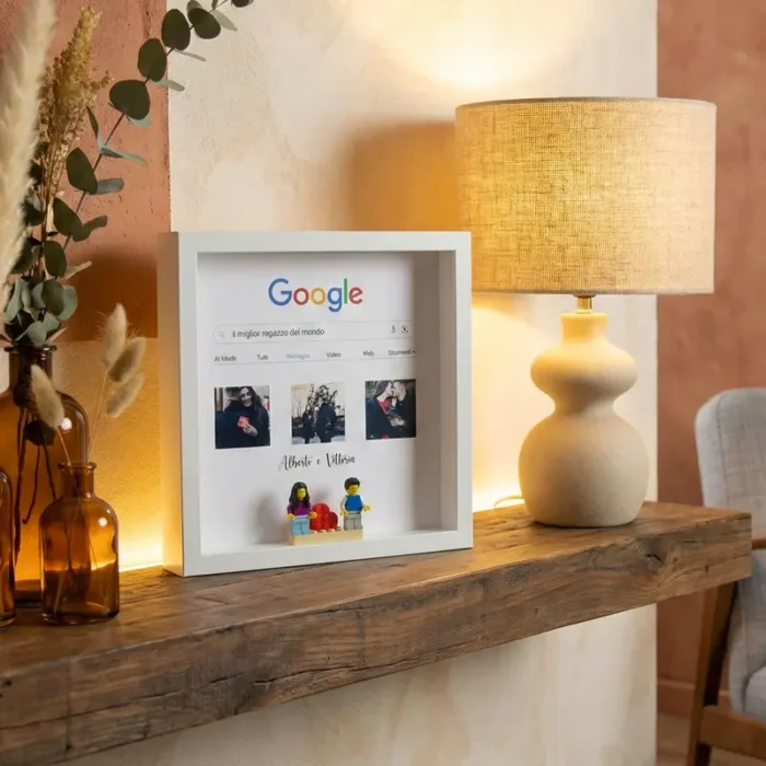 Cornice per coppia con minifigure Lego idea regalo originale san valentino