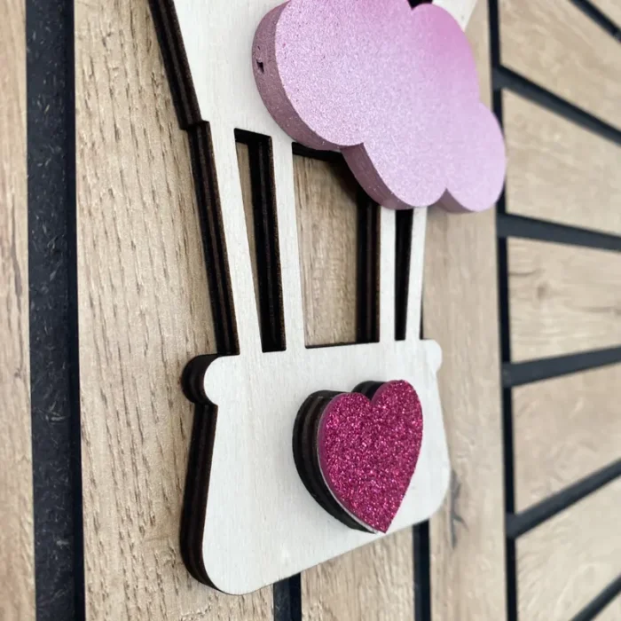 idea regalo nascita Fiocco nascita personalizzato dettaglio cuore e nuvola