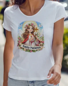 tshirt donna simpatica santa pazienza tshirt donna simpatica idea regalo originale santa pazienza