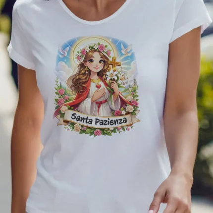 tshirt donna simpatica idea regalo originale santa pazienza