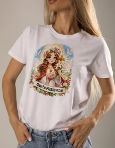 tshirt simpatica santa pazienza tshirt simpatica santa pazienza idea regalo originale ragazza