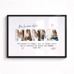Quadro con foto e dedica idea regalo festa della mamma