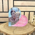 Cuore di plexiglass personalizzato con foto idea regalo festa della mamma