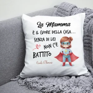 Cuscino festa della mamma personalizzato con nomi dei bambini