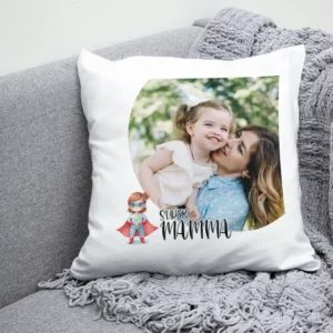 Cuscino personalizzato con foto Super Mamma