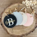 Portachiavi tondo personalizzato con nome idea regalo