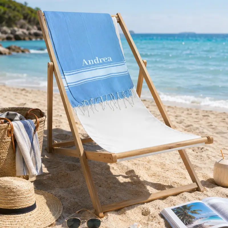 telo mare personalizzato in cotone e pareo