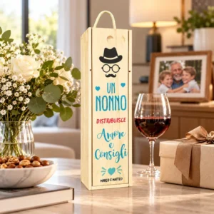 Cassettina vino personalizzata per nonno Cassettina vino personalizzata per nonno