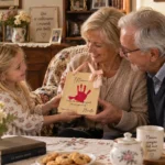 Regalo personalizzato per i nonni con impronta della nipote