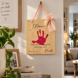 Targa Festa dei Nonni personalizzata con impronta della mano Targa Festa dei Nonni personalizzata con impronta della mano