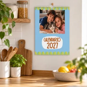 Calendario personalizzato Calendario personalizzato 2027 tema animaletti con foto formato A4 da parete