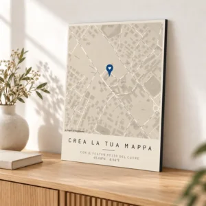 Quadro mappa personalizzato 30x40 su pannello extraleggero Quadro mappa personalizzato 30×40