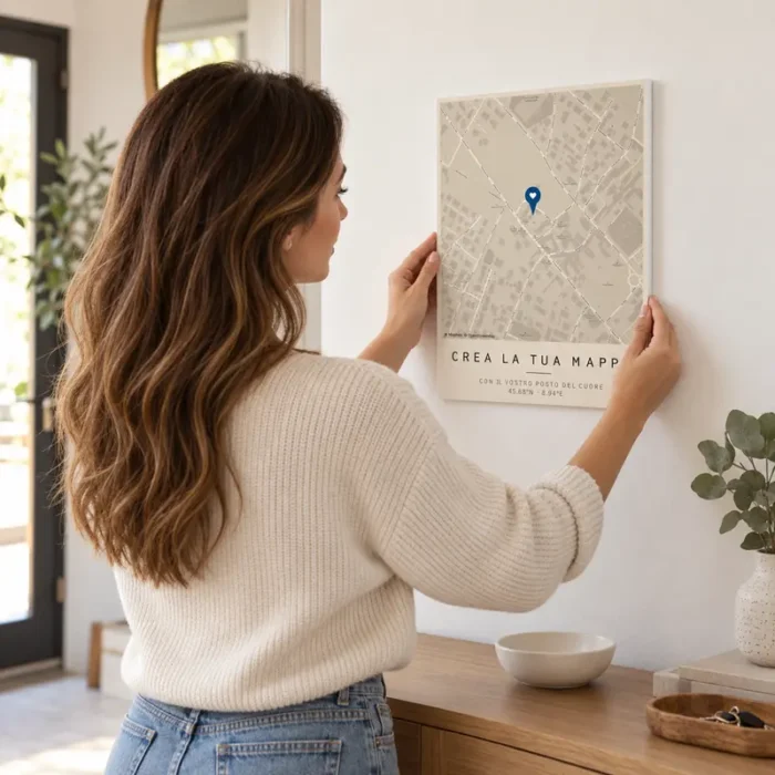 quadro mappa personalizzato
