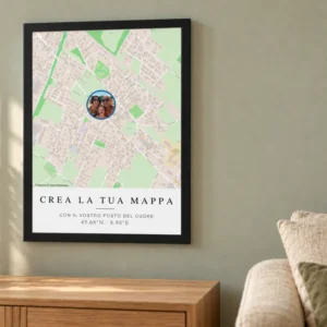cornice mappa personalizzata con foto