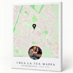 quadro mappa con foto e dedica dedica personalizzata