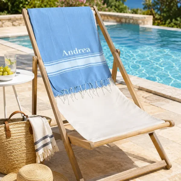 telo mare in cotone personalizzato con nome